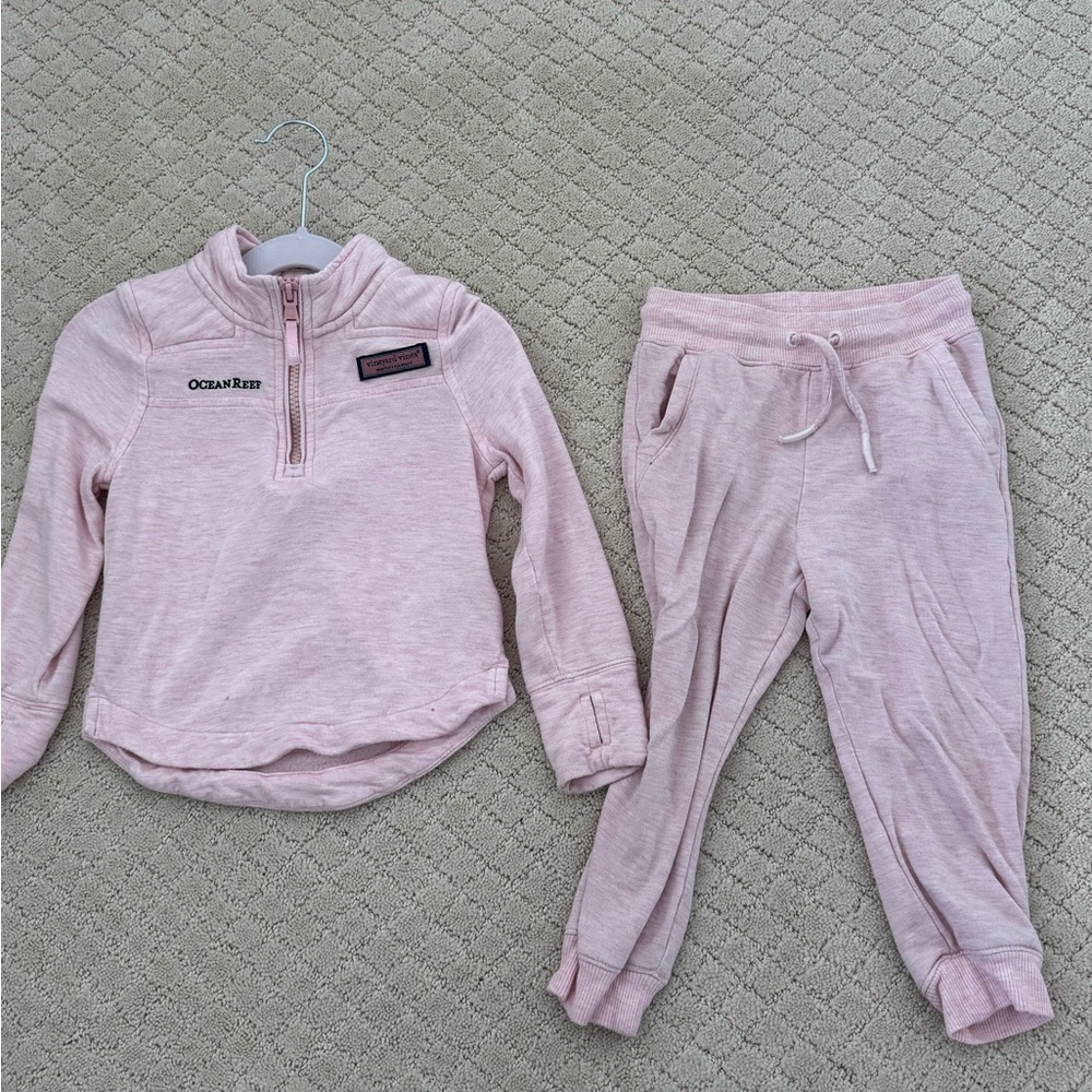 Vineyard Vines Dreamcloth Shep Shirt and Matching Joggers Light Pink Ocean Reef